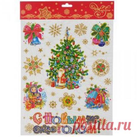 Новогоднее оконное украшение Magic Time поможет украсить дом к предстоящим праздникам. Яркие изображения в виде зайчика на санях и игрушек нанесены на прозрачную пленку и крепятся к гладкой поверхности стекла посредством статического эффекта. Рисунки декорированы блестками. С помощью этих украшений вы сможете оживить интерьер по своему вкусу.