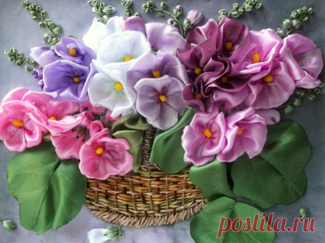 "Мальвы в корзине"  Валентина Кулик