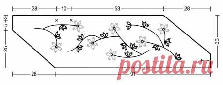 Накидка с вышивкой - схема вязания спицами. Вяжем Накидки на Verena.ru