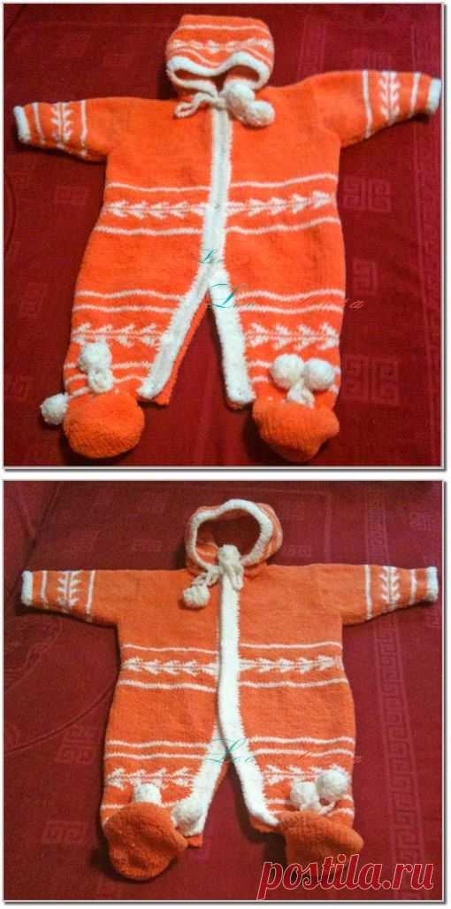 Махровый комбинезон для новорожденного, Подробная схема.