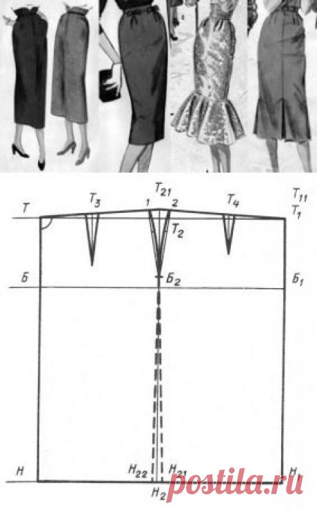 Конструирование юбки. Прямой | Волшебство нити. Азы домоводства.