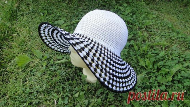 Летняя шляпа крючком. Crochet hat