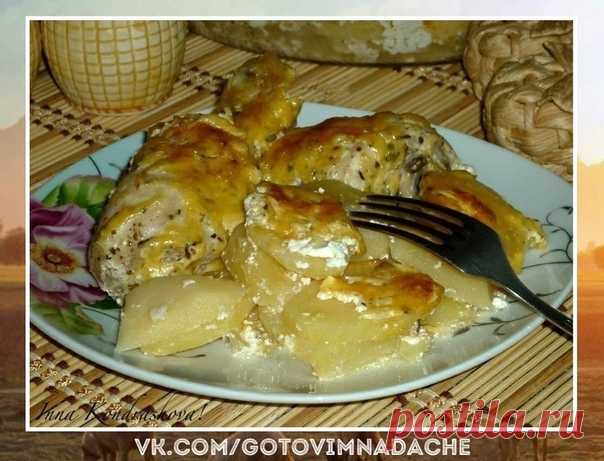 Любимый рецептик. Картошка с куриными ножками в духовке.
Сказочно вкусно...

 Как Вам рецепт? Напишите в комментариях.

Этот отличный рецепт особенно понравится любителям вкусной картошки с мясом. Картошечка получается очень аппетитной, румяной, а куриные ножки - сочными и мягкими. Прекрасное блюдо для семейного обеда или ужина. Просто и очень вкусно!

Для приготовления картошки с куриными ножками в духовке понадобится:
6 куриных ножек;
1 кг картофеля;
250 г сметаны;
соль,...