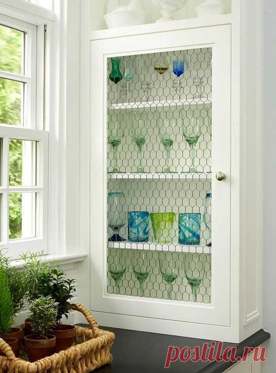 Проволочная сетка в интерьере