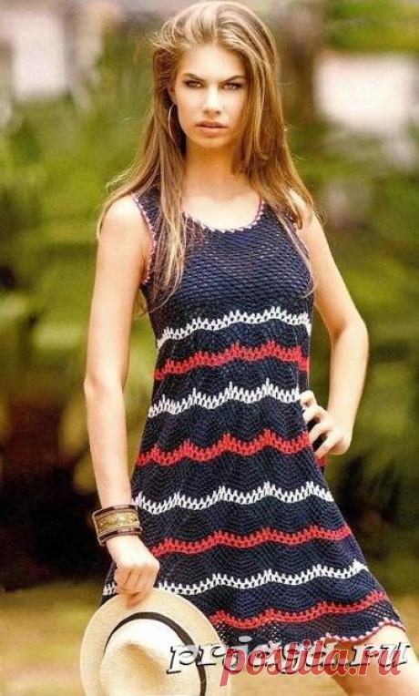 Платье женское крючком