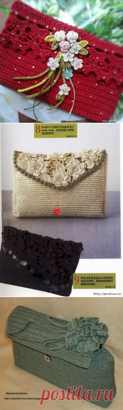 Как связать стильный и красивый клатч крючком