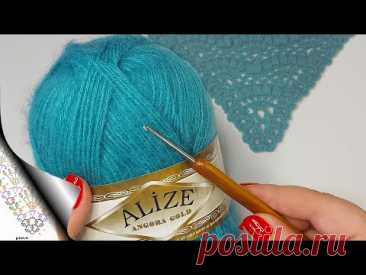 💎НЕВЕРОЯТНО ЭЛЕГАНТНАЯ ШАЛЬ КРЮЧКОМ! 👌Легко! (вязание крючком для начинающих)/ Crochet for beginners