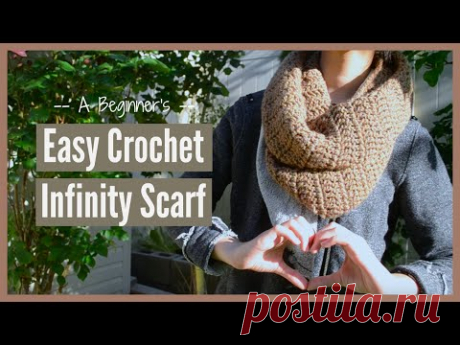 A Beginner's EASY Crochet Infinity Scarf | Ms. Craft Nerd
