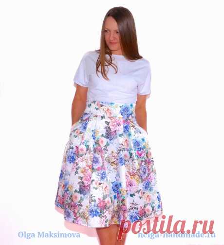 Юбка со складками и карманами в боковых швах | helga-handmade.ru | Яндекс Дзен