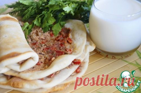 А-ля Лахмаджун с фасолью - кулинарный рецепт