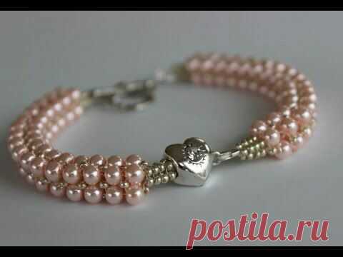 Браслет из жемчуга. Видео-мастеркласс | Салон Эксклюзивного Бисера beading patterns free