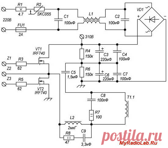 Простой и доступный импульсный блок питания на IR2151, IR2152, IR2153 200Вт 

Собирая какое нибудь очередное устройство, все больше мучает вопрос чем же его питать. Да хорошо когда навалом разной аппаратуры где есть подходящие трансформаторы, а если перематывать???