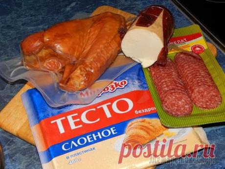 Новые идеи к праздничному столу. Идея №2 Закусочные пирожки из слоеного теста «Роза» и «Слоёные косички»