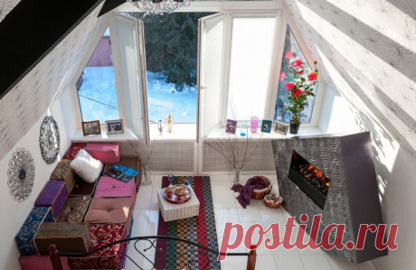 Подмосковная двухъярусная марсарда на тему природы Якутии - Дизайн интерьеров | Идеи вашего дома | Lodgers