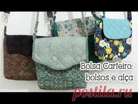 Patchwork Ao Vivo #56: bolsa carteiro, 1ª aula  (alça e bolsos internos)