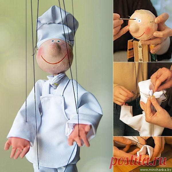 Кукла-марионетка Поваренок. Мастер-класс