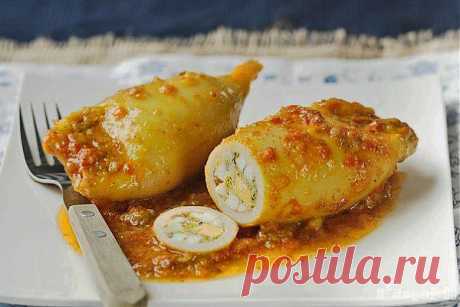 Фаршированные кальмары.