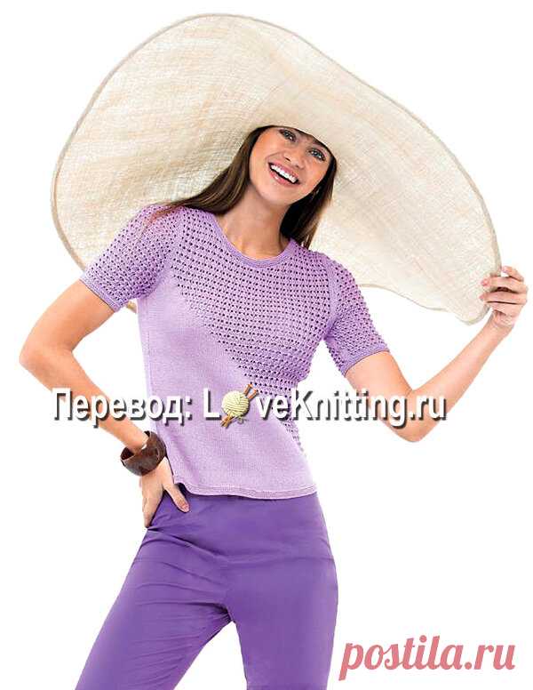 Пуловер с ажурным клином | ВЯЗАНИЕ - LoveKnitting.ru | Яндекс Дзен