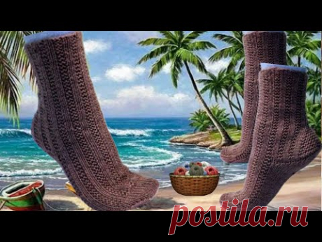 Мужские носки. Спицами. С новой пяткой. #2024