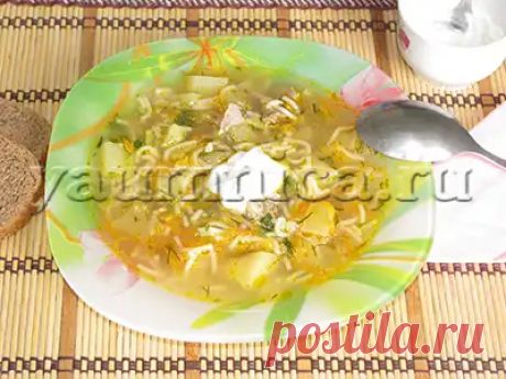 Рецепт мясного супа с вермишелью