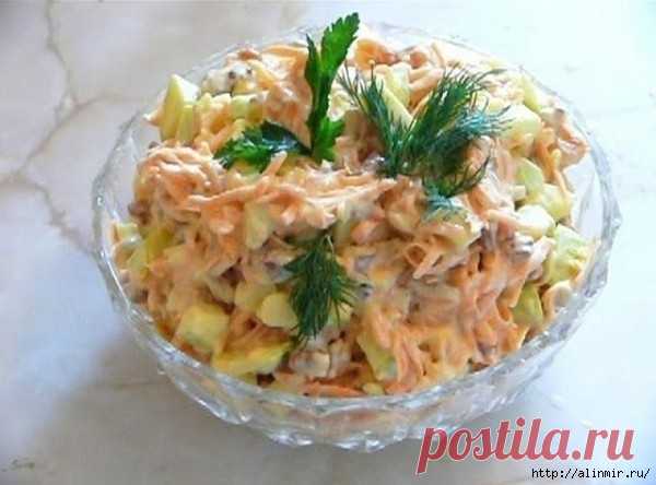 Салат «Лисичка» - постное блюдо