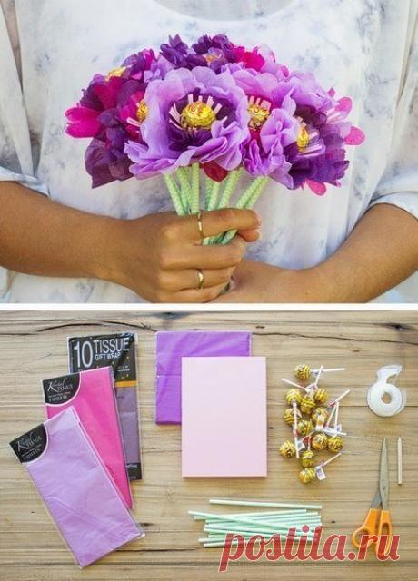 ​Букет из чупа-чупсов Букет из чупа-чупсовБукет из чупа-чупсов это один из вкуснейших подарков лучшему другу.