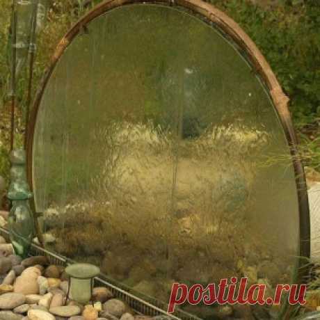 Фонтан из старого стеклянного стола своими руками
