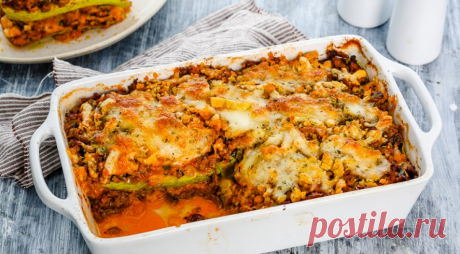 Запеканка из кабачков с фаршем — Вкусные рецепты