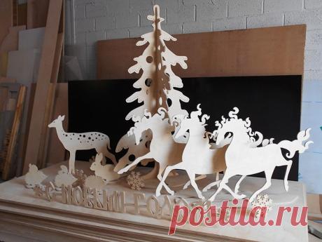 Поделки из фанеры на Новый год: видео-инструкция как сделать для дома или дачи своими руками, шаблоны, схемы, чертежи, фото и цена