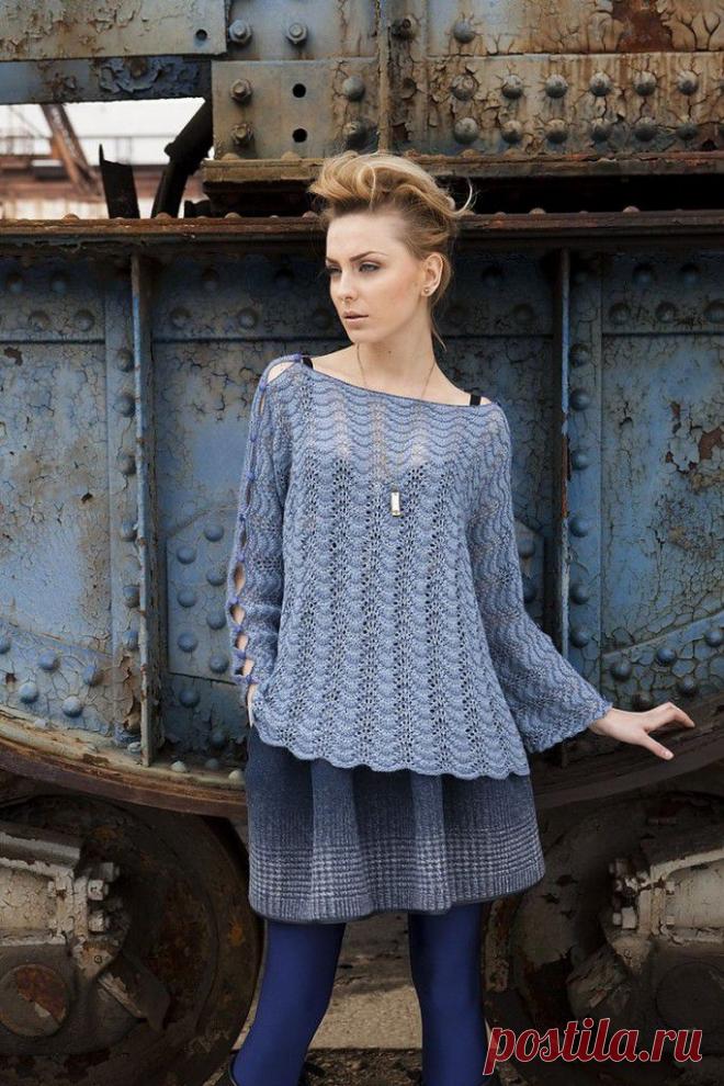 Пуловер вырез лодочка. Вязаный пуловер спицами. | Домоводство для всей семьи