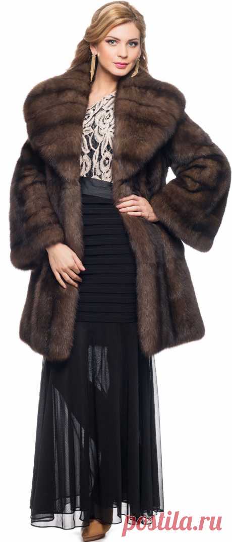 Купить Полупальто из меха соболя, модель 106100 - Цена 2062500
