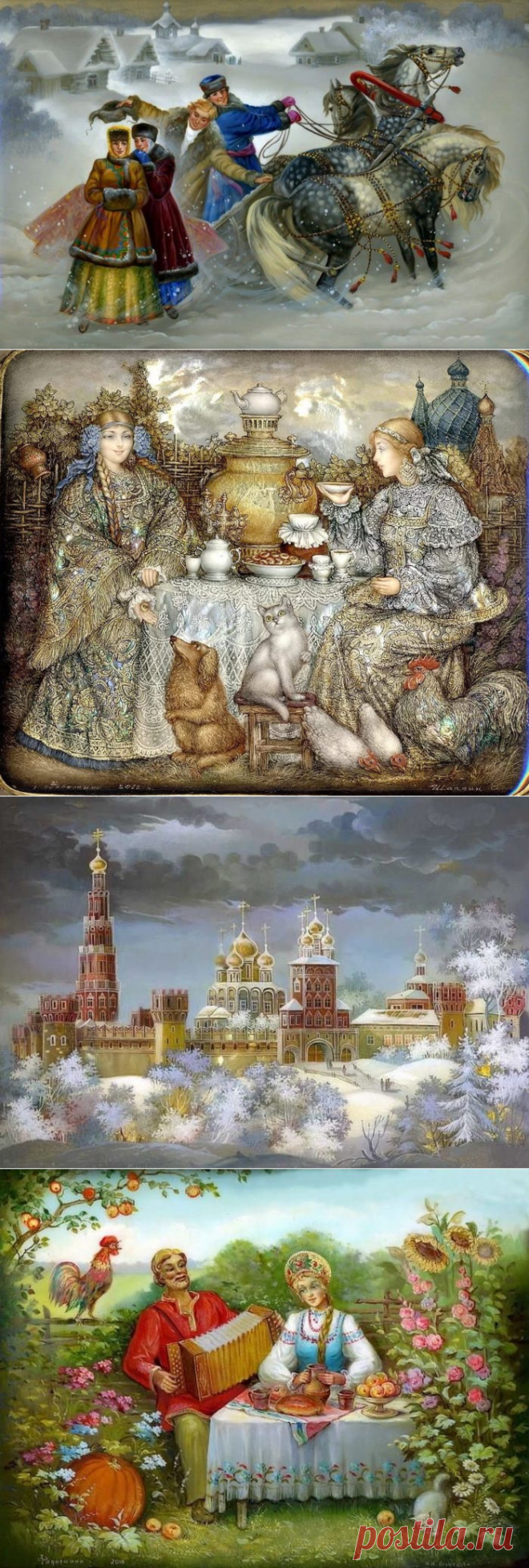 Федоскино. Лаковая миниатюра. Галерея работ