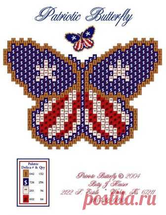 бисером бабочки бесплатно / Free Patterns-Click ...