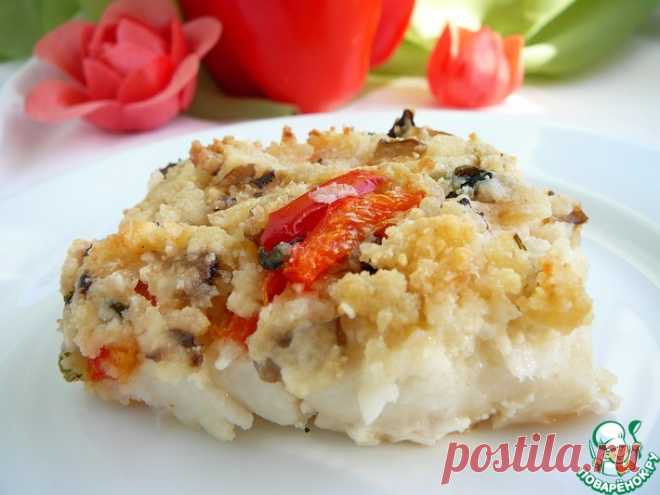 Рыба, запеченная под хлебной корочкой с творогом Кулинарный рецепт