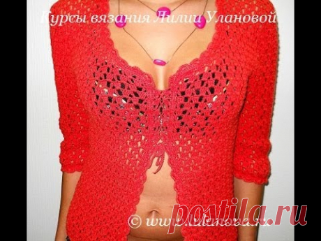 Кофточка летняя - 1 часть - Crochet blouse summer - вязание крючком