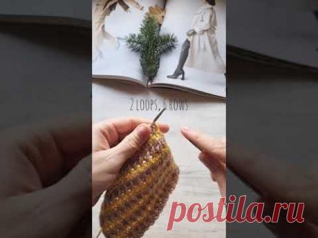 Фоновый узор спицами с эффектом косых длинных петель❤️🧶knitting pattern.