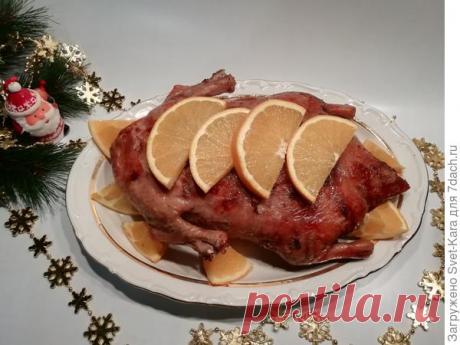 Утка без костей, фаршированная индюшкой и фруктами. Пошаговый рецепт с фото