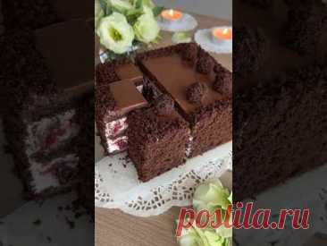 Шоколадный торт с вишней 😍