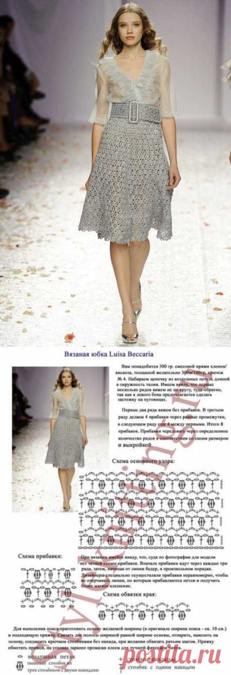 Вязание-крючок Костюмы и юбки+брюки &gt;Юбка