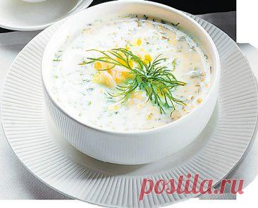 Холодный суп на кефире.