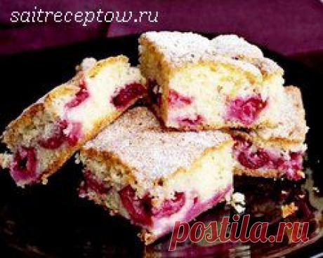 Простой пирог с вишней | Сайт рецептов