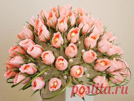 Букеты из конфет: пошаговые мастер-классы