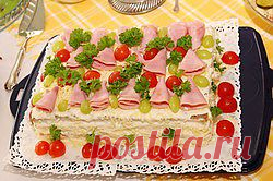 Слоеные салаты с мясными продуктами - салаты, слоеные салаты, мясо, майонез