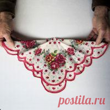 Винтажные открытки с дамами в юбках из носовых платков! (идеи)