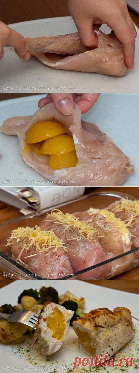 Куриные ракушки фаршированные абрикосами. Цветная капуста жаренная по-китайски..