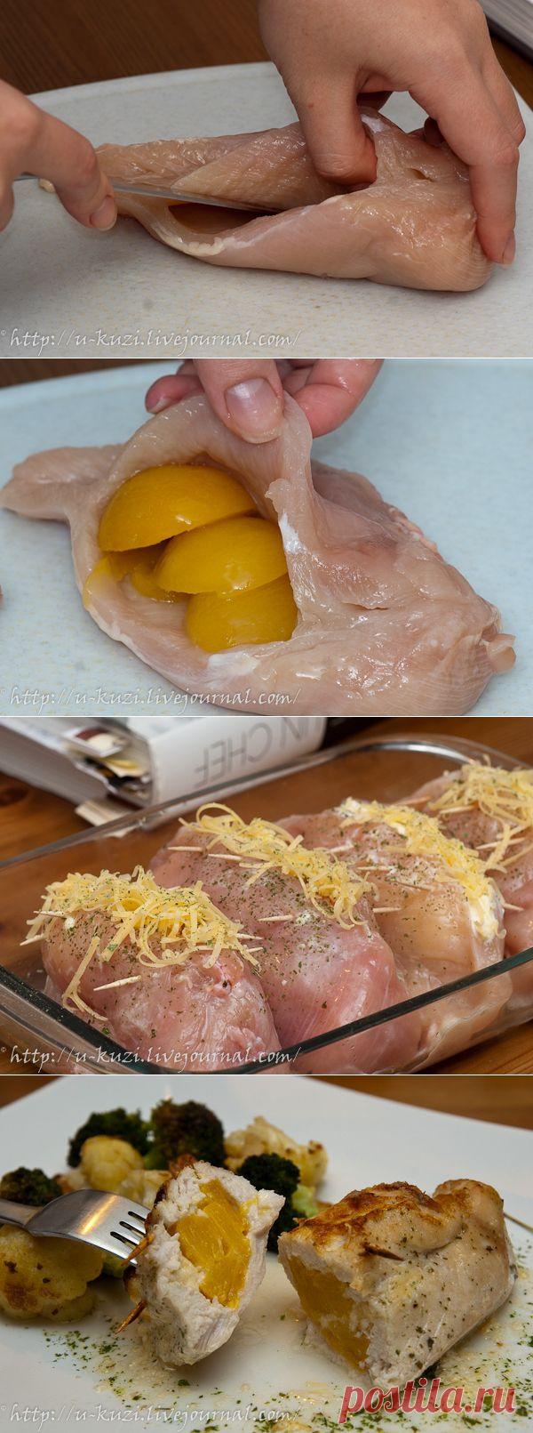 Куриные ракушки фаршированные абрикосами. Цветная капуста жаренная по-китайски..