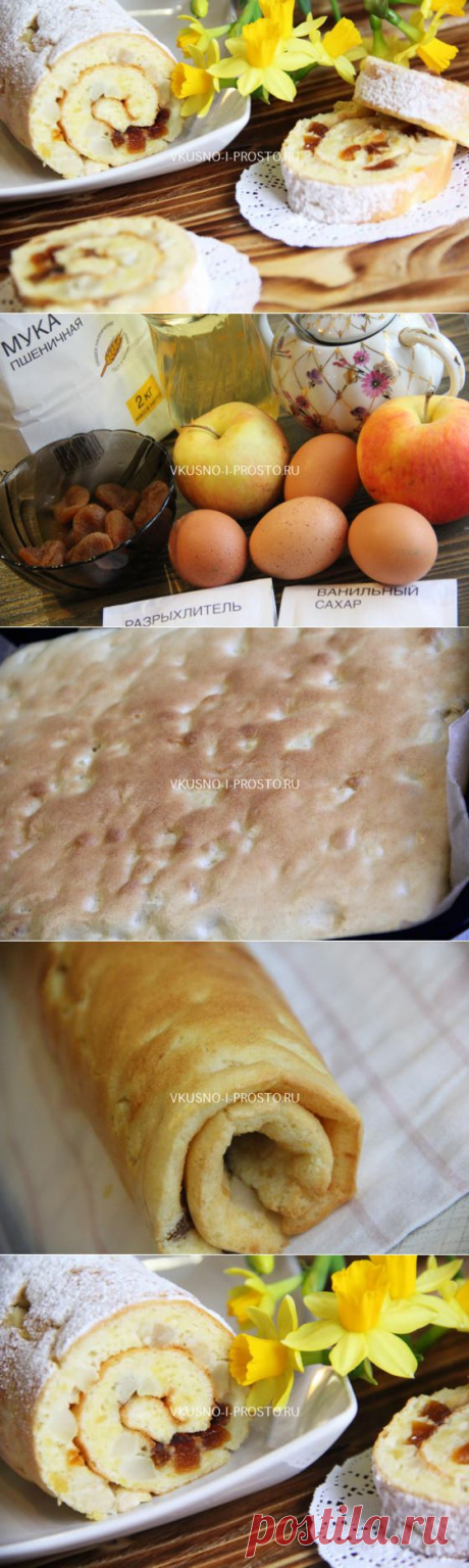 Быстрый бисквитный рулет