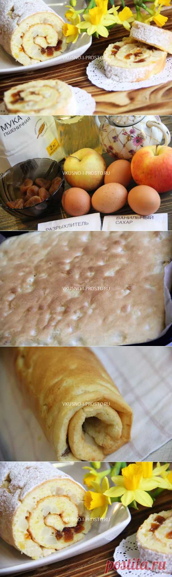 Быстрый бисквитный рулет