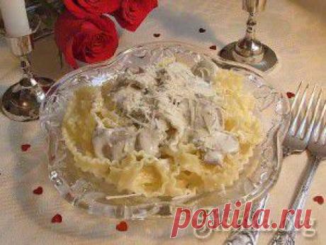 Тальятелле с грибами и голубым сыром