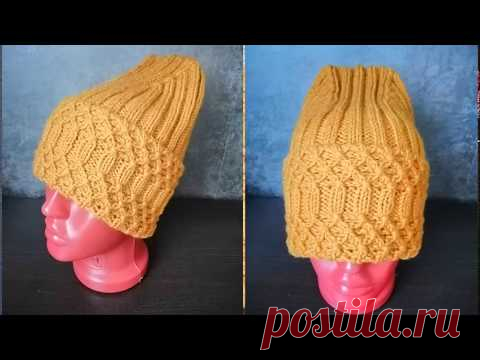 Вяжем шапку. КРАСИВЫЙ ОТВОРОТ
